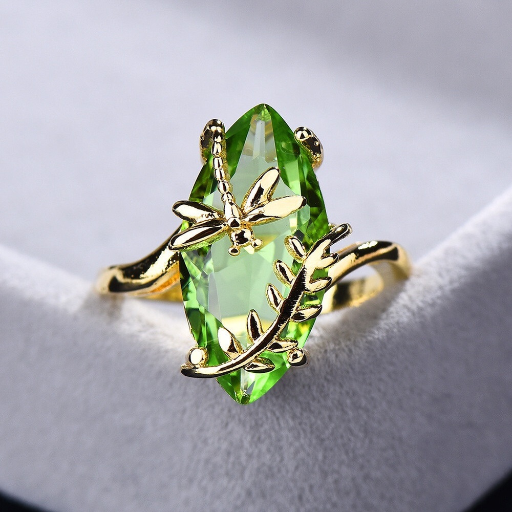 Green Dragonfly Ring - Picture 2 of 5